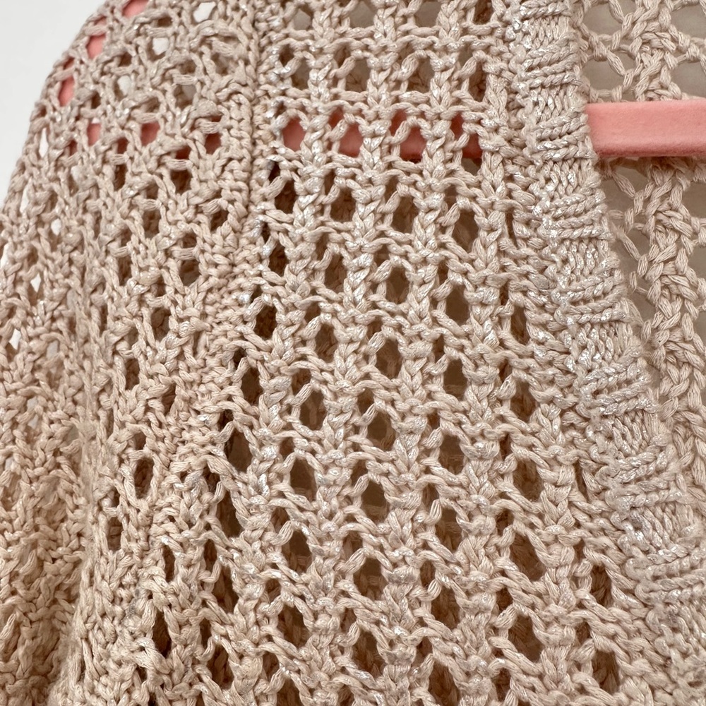 H&M Beige Open Knit V-Neck Sweater - Picture 4 of 5